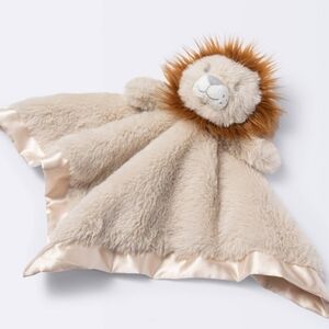 cloud island Cream Lion Plush Security Blankie with Golden Mane